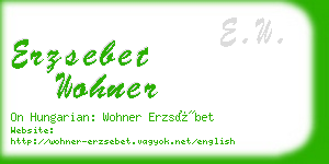erzsebet wohner business card